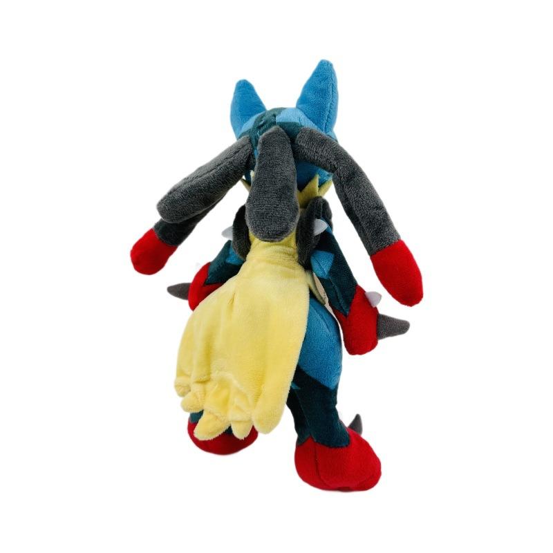 30cm Large Lucario Plush Doll, Mega Evolution Shiny Lucario Stuffed Toy, Cartoon Collectible Figure