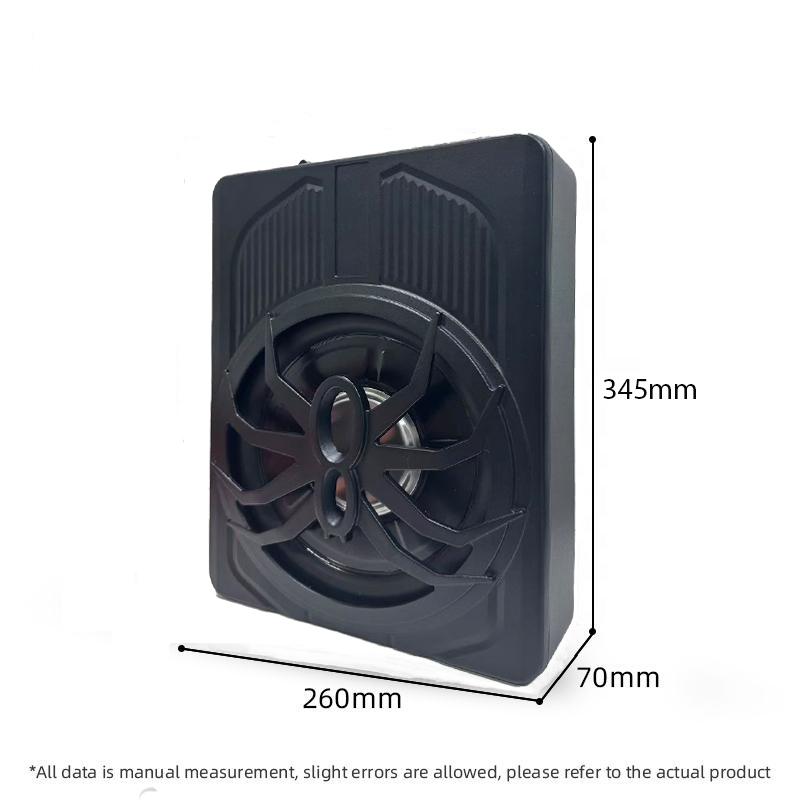 10-inch 600-watt slim under-seat powered car subwoofer, high-power, low-distortion amplifier, excellent heat dissipation.