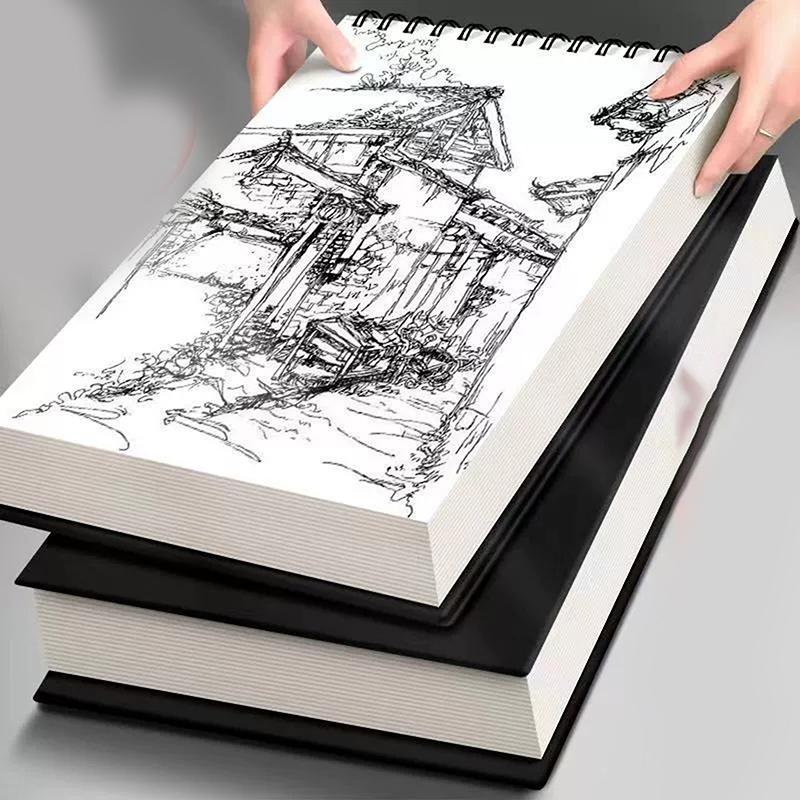 Sketch Book Spiral Bound 30 Sheets Acid Free Drawing Paper A4 A5 A6 8K 16K for Kids Students Artists