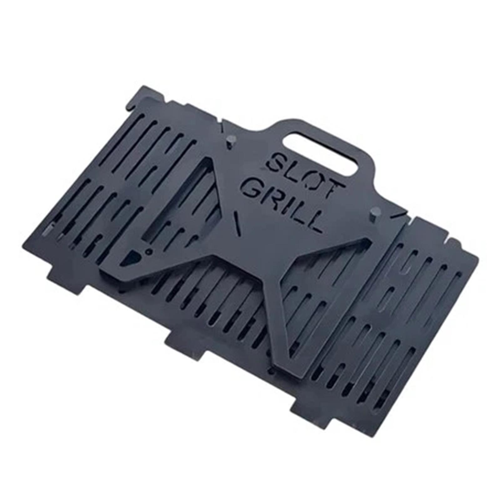 

Collapsible BBQ Grills Outdoor Small Folding Metal Grills Upgraded Thickened Quick Assembly Slot Grills For Camping Picnics чорний