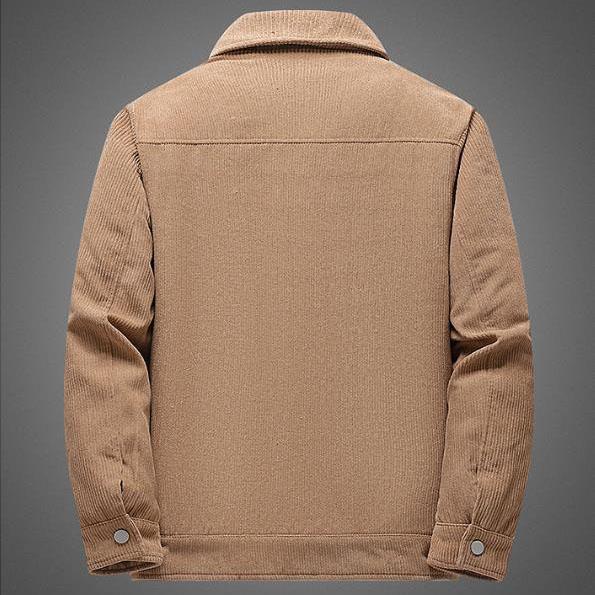 Men's Cotton Padded Jacket Men Fleece Thickened Wool Winter Coat Windproof Warm