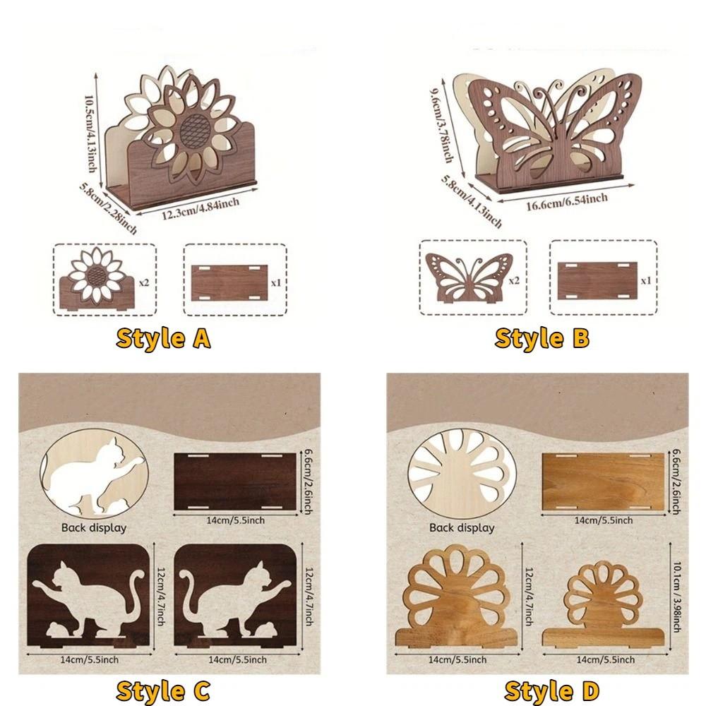 Decorative Tissue Dispenser Retro Style Napkin Storage Box Butterfly Tissue Holder  Hotel