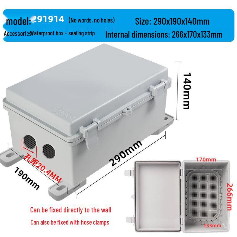 Zamykana wodoodporna skrzynka gniazdkowa zewnętrzna z osłoną przeciwdeszczową