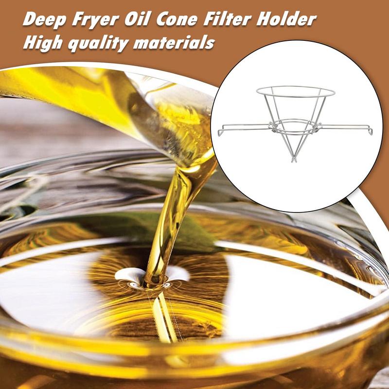 Fritteuse Ölfilter Ständer Kochölfilter Halter Mit Klapparmen Edelstahl Wiederverwendbar Sieb Racks Für Küche Zuhause