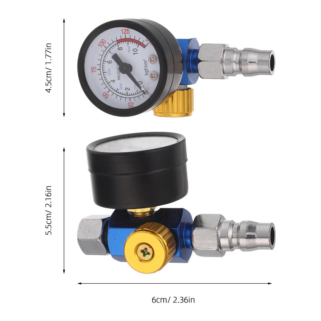 Spray Gun Pressure Regulator Inline Air Compressor Oil-Water Separator Precise Air Pressure Control Paint Sprayer Gauge