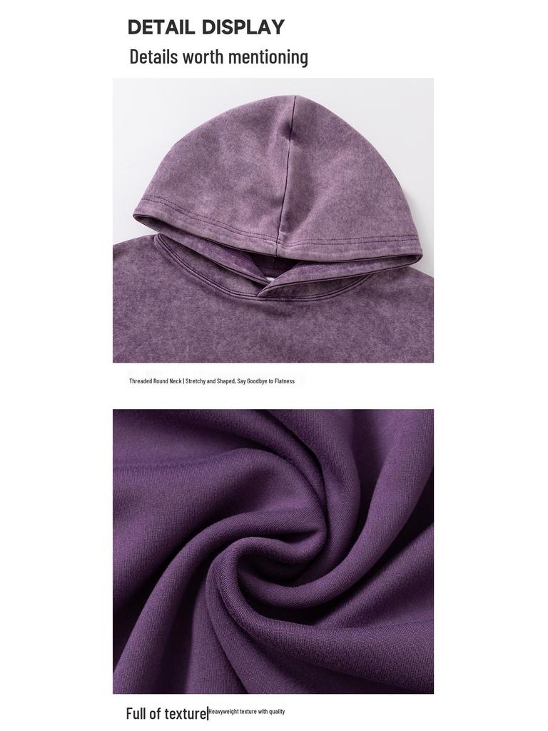 Men's Custom Embroidered Cotton Hoodie - Loose, Thick & Washable
