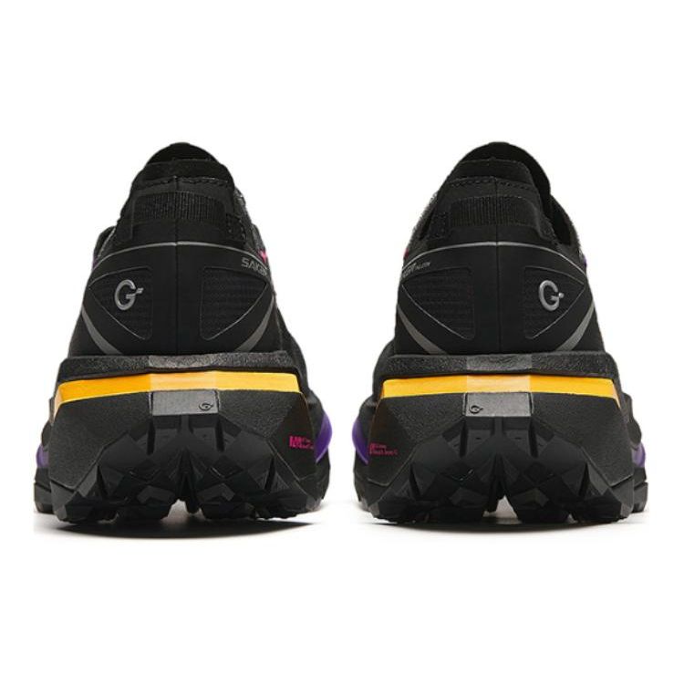 Anta Falcon Comfortable Shock Absorption Wear-Resistant Low-Top Running Shoes Men Sneaker Black Yellow 112426602A-2