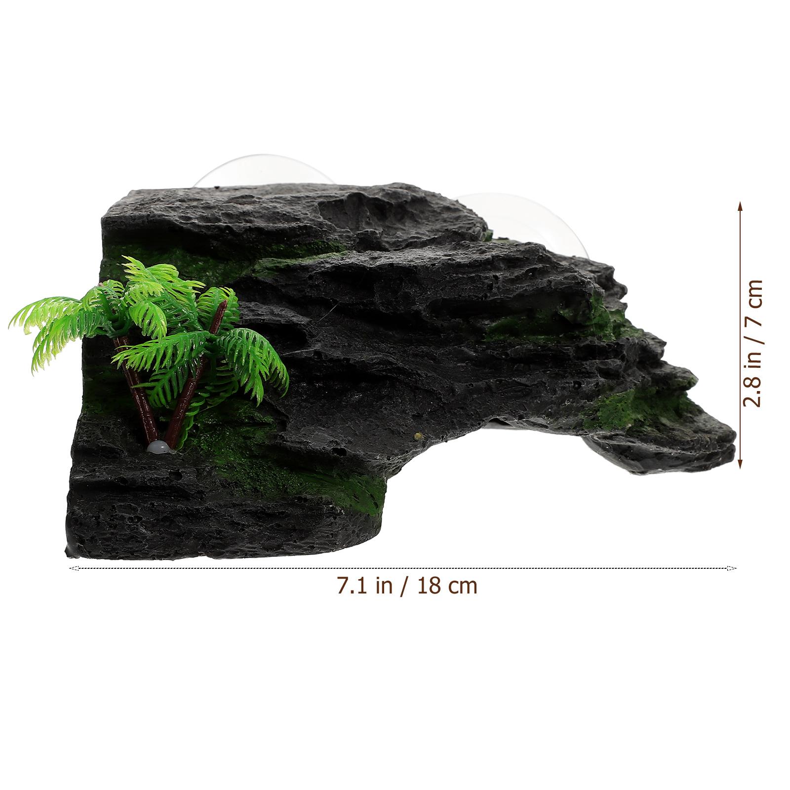 

Turtle Basking Platform Realistic Climbing Ornament Aquarium Decoration Turtle Tank Accessories Reptile Habitat Rocks чёрный