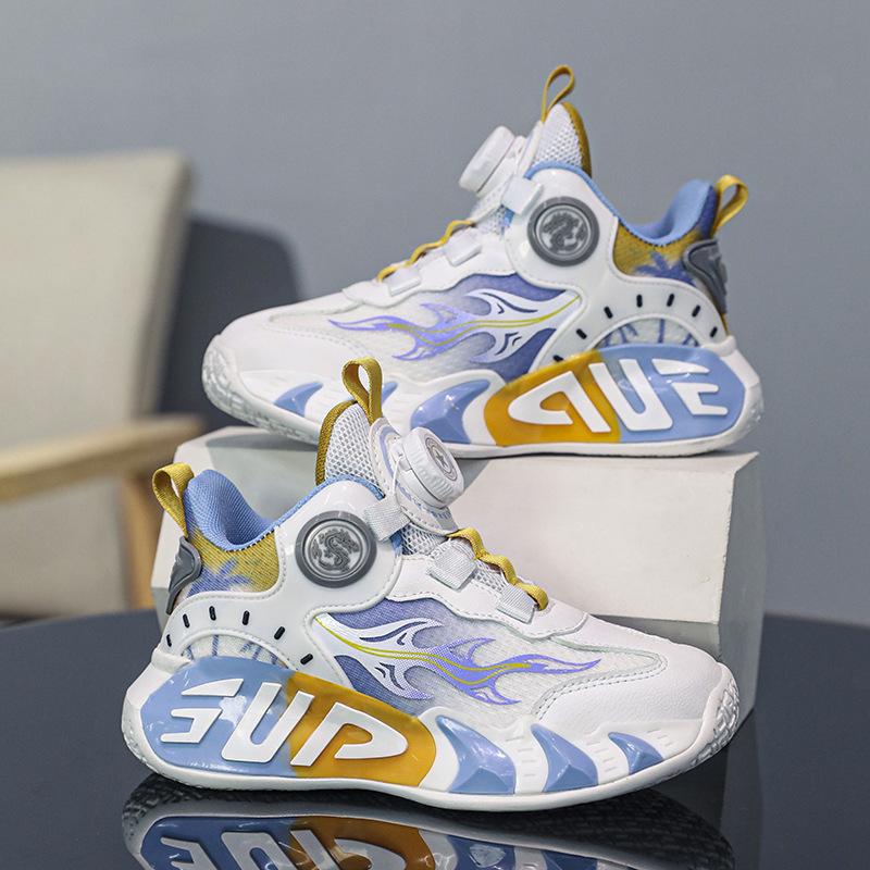 Boys' Sports Shoes Summer Mesh Breathable 2025 New Children's Shoes Medium and Older Boys Running Basketball Net Shoes
