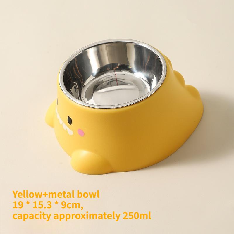 

Cat Food Bowl Pet Supplies Dog Bowl Food Basin Anti-overturning Cat Drinking Bowl Dog Food Rice Basin жовтий