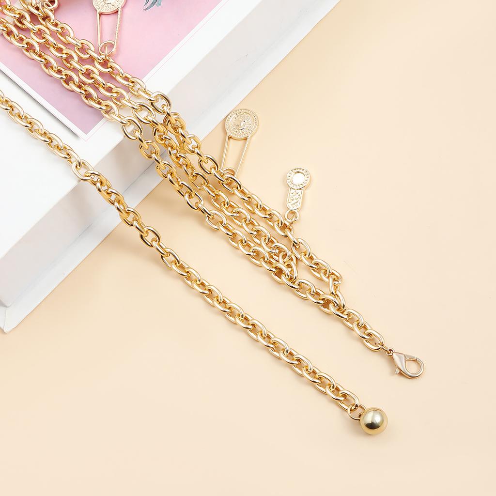 Vintage Style Lion Heads Pendant Waist Chain Versatile Waist Chain Elegant Y2K Fashion Accessory With Exquisite Charm