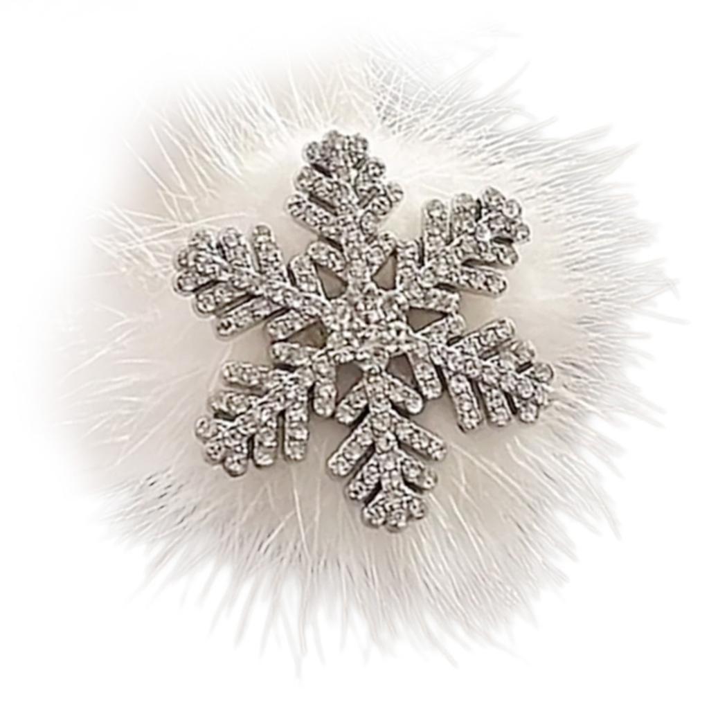 Süße flache Klipp-Haarnadel Schneeflockenform Balletcore Kopfbedeckung Dutt-Klammer Elegante Strass-Haarspange Foto-Requisiten