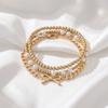 European and American simple bow pendant bracelet, fashionable and versatile imitation pearl star stacked hand jewelry women