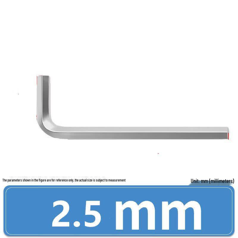 L-Shaped Hex Key Set: Single Flat Head Allen Screwdriver & Hexagonal Wrench (Metric)