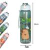 1/3/5/10PCS 750ML Capybara Straw Cup Cute Cartoon Water Bottle with Carry Strap Leakproof Portable Drinking Cup Kids Bottle
