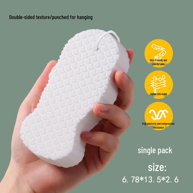 3D Exfoliating Sponge Bath Towel: Upgraded Double-Sided Cotton Scrubber for Baby Bathing and Skin Exfoliation