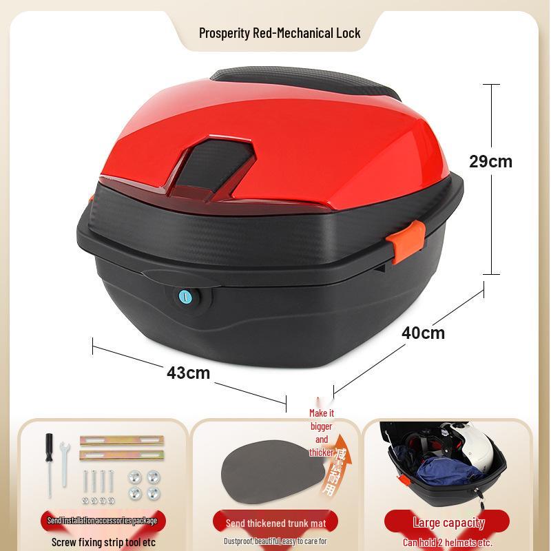 Electric Car & Motorcycle Large Trunk Box - Anti-Shake Universal Storage for Electric Bicycles