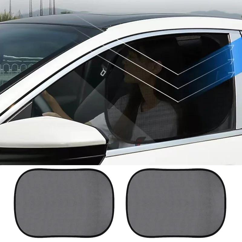 2pcs Car Sun Shade UV Protection Carr Curtain Window Sunshade  Side Window Sunshade Mesh Sun Visor Protection Window Films
