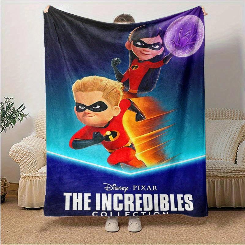 1 pezzo, Coperta Supereroi Famiglia Incredibili Morbido Plaid per Divano, Letto, Viaggio