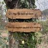 Letrero Colgante Personalizado de Madera Maciza para Puertas de Casa y Jardín