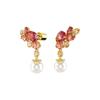 Gema Kristall Inlaid Ohrringe Damenohrringe Rot 5688486