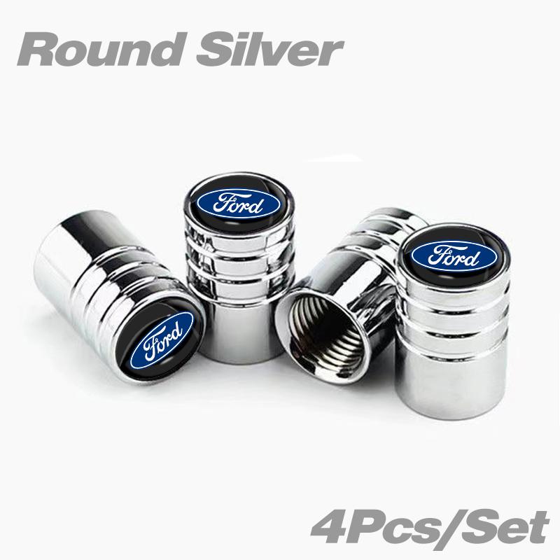 Autoaufkleber 4 Stück 3D-Aluminiumlegierung Auto Rad Reifen Luftventil Staubkappen Felge Für Ford Escape Kuga Mondeo Ecosport Fiesta Focus 2 3