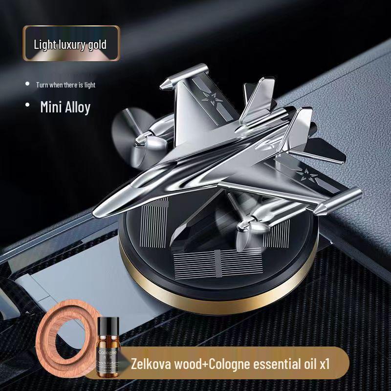 Solar-Powered Rotating Helicopter Car Air Freshener with Light Sensor