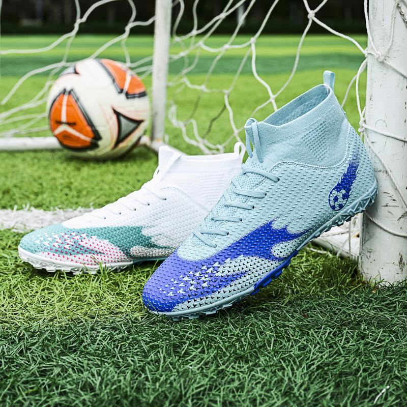 High-top football shoes men's new 2025 nail sports shoes, sneakers, long nails for training, a broken student shoe