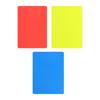 Red Yellow Blue Referee Cards PVC Penalty Card Kit for Football Official School Match Games