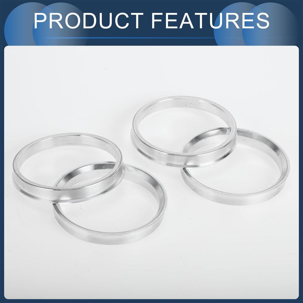 INFINAUTO Hub Centric Rings 65.1mm Inner To 72.6mm Outside Diameter Vehicle Wheel Hub Rings Aluminum Alloy 4pcs