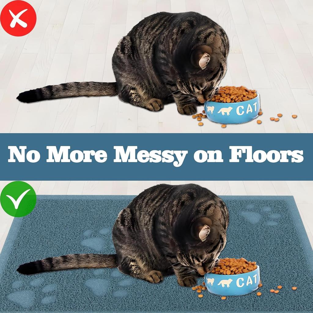 Darkyazi Cat Litter Box Mat for Floor Litter Trapping Mat Non-Slip Backing, Scatter Control, Easy Clean, Water Resistant, Soft On Paws (15.75" X