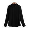 Spring  New Silk Versatile Temperament Skinny Elegant Retro Design Niche Long Sleeve Top