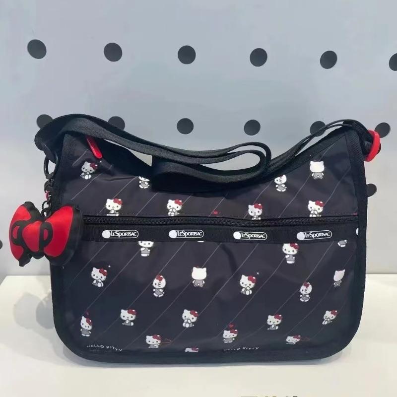 New Kt Cat Messenger Bag Shoulder Bag Practical and Lightweight Fashion Cartoon Cute Women's Bag Casual Bag Bow