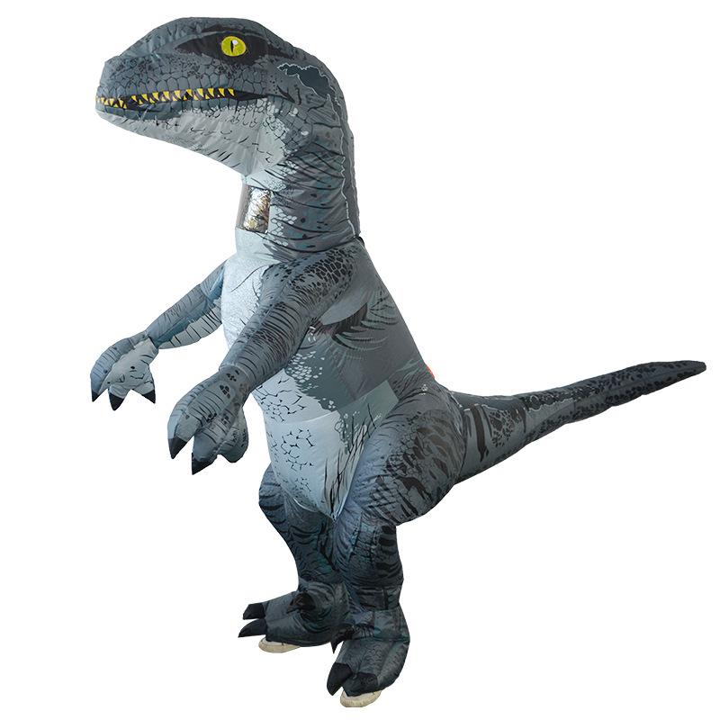Halloween Velociraptora piepūšamais kostīms āra izklaidei