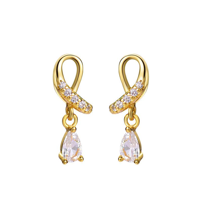 

Серьги-капли воды с узлом в стиле летней новинки «легкая роскошь»