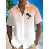 Camicia da spiaggia da uomo stampata tessuto leggero traspirante abbigliamento casual estivo