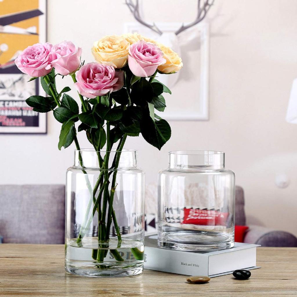 Glass Vase, Transparent, Large Vase, Flower Base, Glass Base, Glass Bottle, Arrangement, Interior, Hydroponics, Ikebana, Artificial Flowers, Stylish,