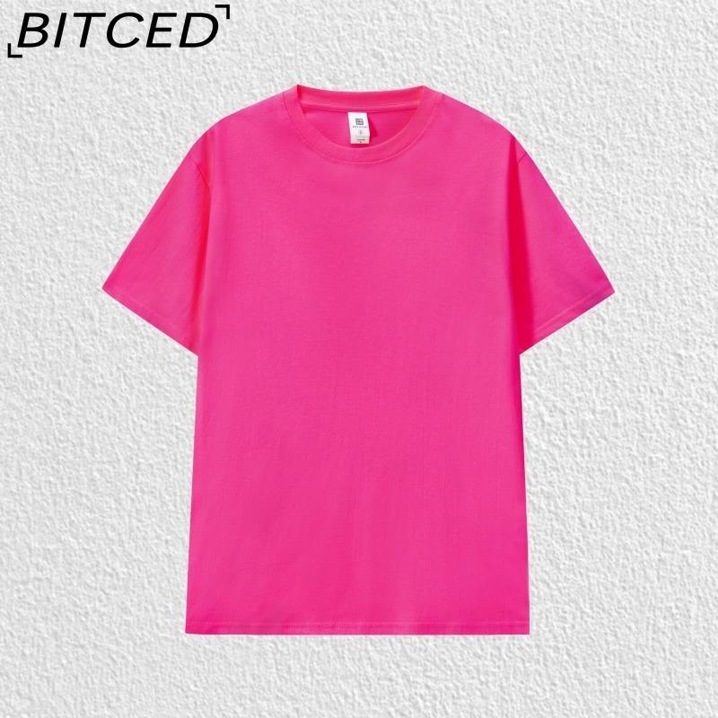 BITCED Cotton Short Sleeve T-shirt Men's Fashion Loose Half Sleeve Shirt Printed Compassionate Shirt
