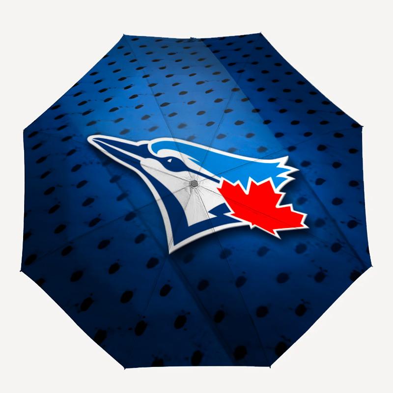 1pc Toronto Blue Jays Umbrella, Sun Protection, And UV Shielding. It Has Eight Sturdy Ribs for Outdoor Use And Perfect As a Holiday Gift