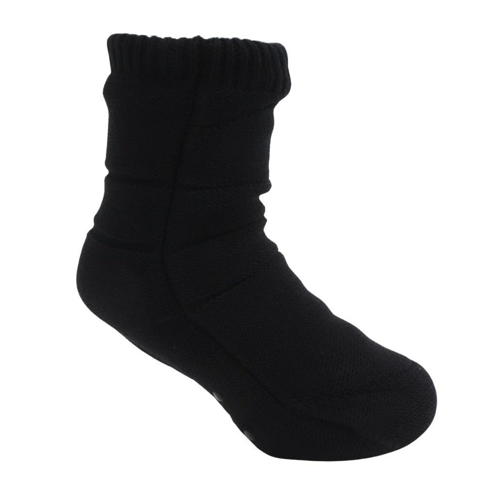 The North Face Nuptse Bootie Odor TNF Black JL Kids' Socks, Unisex, Non-Slip, Antibacterial, Resistant, Warm, Black/TNF