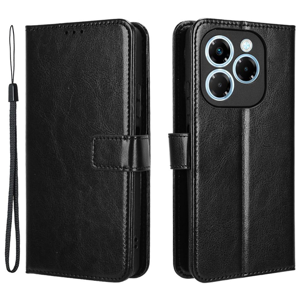 For Infinix Note 40X 5G X6838 Case Crazy Horse Texture PU Leather Phone Wallet Cover