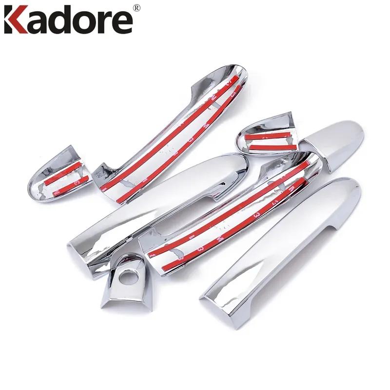 For Hyundai Santa Fe 2010 2011 2012 Chrome Car Door Handle Cover Trim Side Door Handles Catch Cap Overlay Exteiror Accessories
