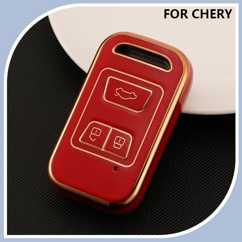 TPU Car Remote 3Button Key Case Cover Shell Bag Fob for Chery Tiggo Arrizo 8 7 5X   Protector Accessories