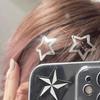 10 Stuks Zilveren Ster BB Hairclips Meisjes Y2K Leuke Ster Haarspeldjes Vrouwen Eenvoudige Metalen Snap Clip Hoofdtooi Haar Sieraden Accessoires