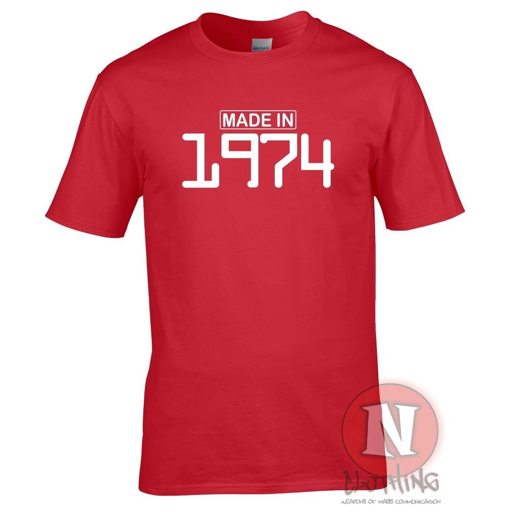 Made In 1974 TShirt Birthday Celebration Funny Retro Present Gift Teeshirt