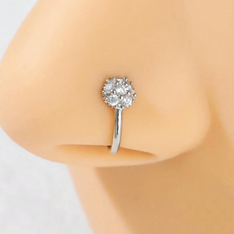 European & American Niche Rhinestone Nose Clip: High-End, Non-Piercing, Personalized Jewelry Design