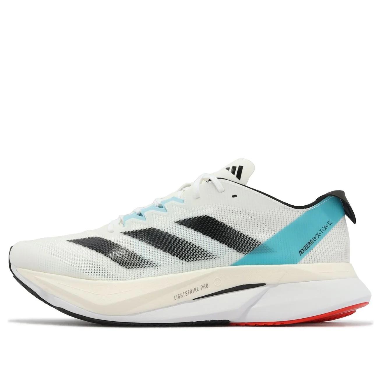 adidas Adizero Boston 12 Running White Light Aqua Men s ID4237 EU 47⅓