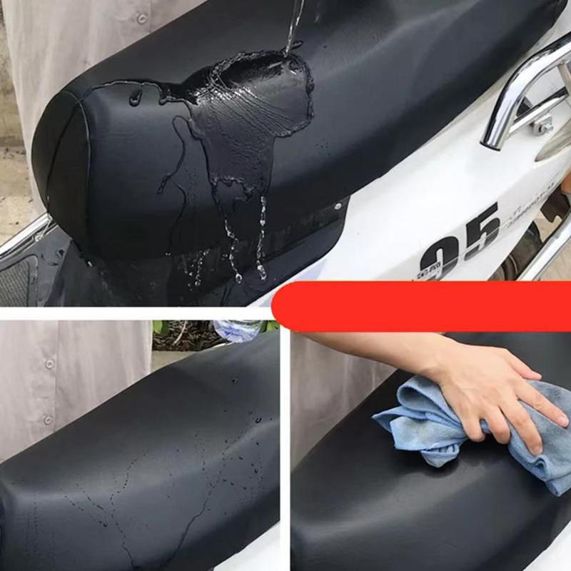 Universal Black Motorcycle Seat Cushion Cover Sun Resistant Waterproof All Season Universal Seat Cover