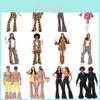70s Retro Disco Cosplay Costume Set For Men And Women Perfect For Halloween And Themed Parties