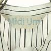MidiUmi Made In Japan Striped Pattern Long Sleeve Collarless Button Knee-length Dress Women Used